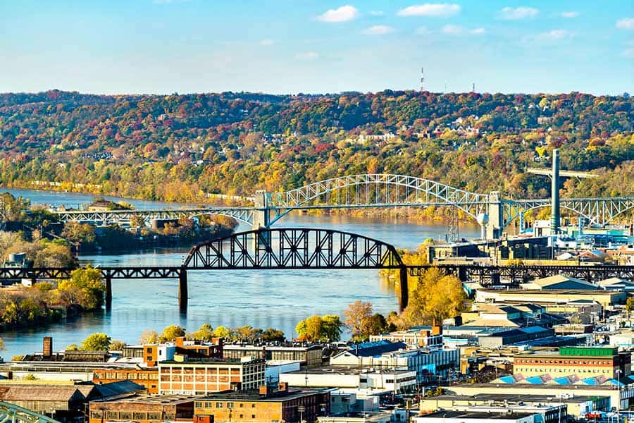 Bridges crossing the Ohio River in Steel City