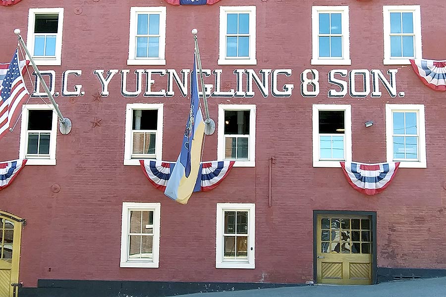 Main entrance to Yuengling Beer, the DG Yuengling & Son Brewery