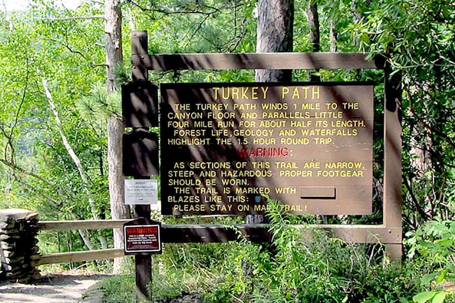 Turkey Path trail sign