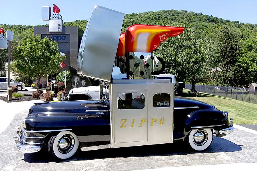 Drivers side view of Zippo's Old Custom Car