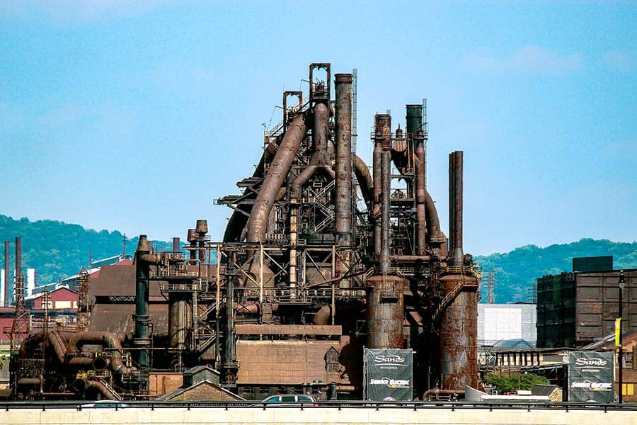 Abandoned steel mill at Bethlehem, Pennsylvania